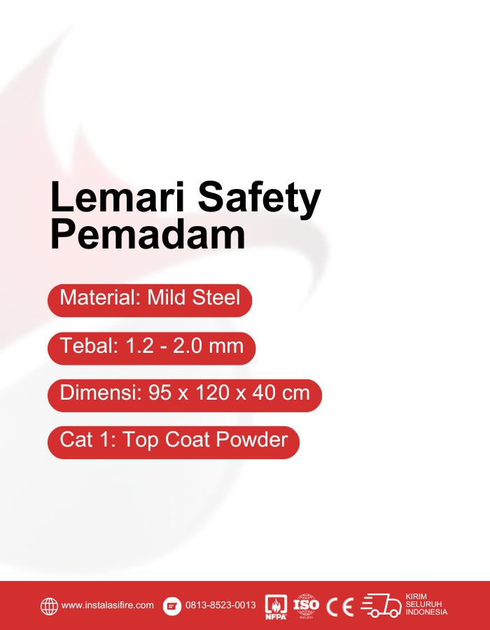 Lemari Perlengkapan Safety Pemadam Spesifikasi