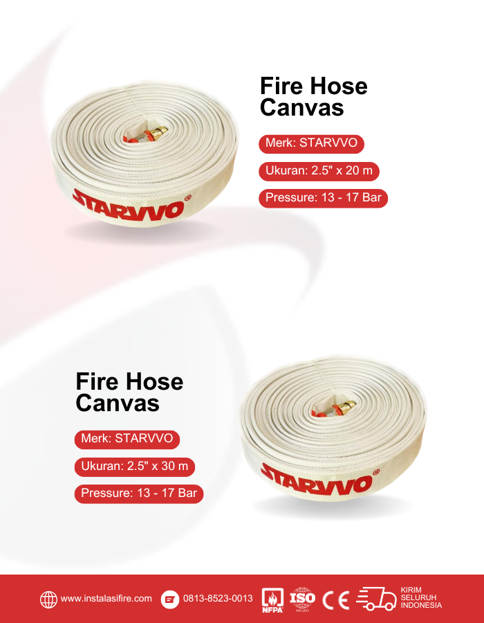 spesifikasi fire hose canvas 2.5 inch
