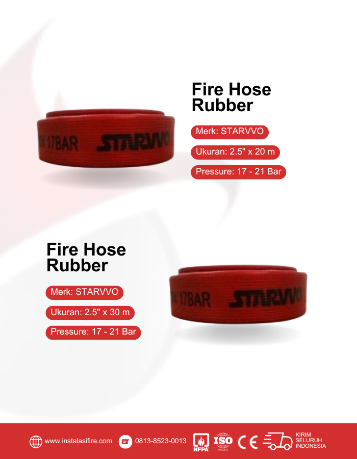 spesifikasi fire hose rubber 2.5 inch