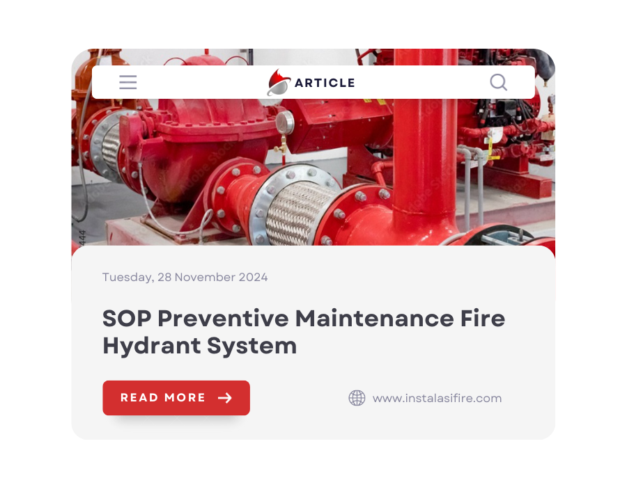 SOP Preventive Maintenance Fire Hydrant System